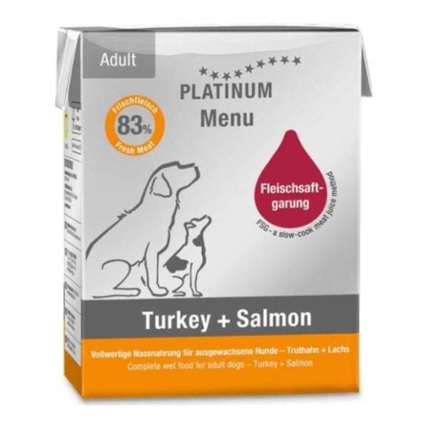 PLATINUM Dog menu hrana za pse ćuretina i losos 90g 0