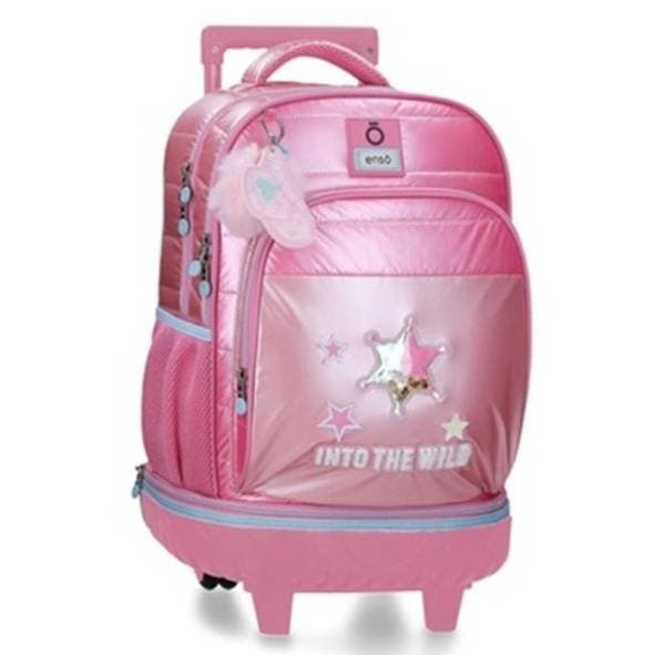 Ranac za školu ENSO Into the wild sa točkićima 43cm pink 0