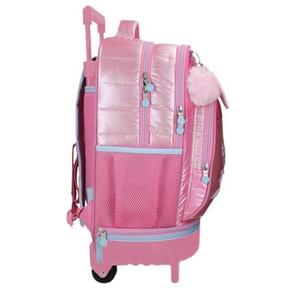 Ranac za školu ENSO Into the wild sa točkićima 43cm pink 1