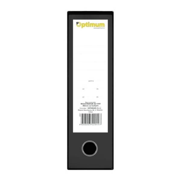 Registrator sa kutijom normal A4 OPTIMUM sivi 0