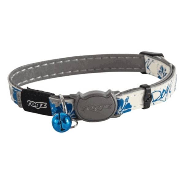 ROGZ Glow cat blue floral ogrlica koja svetli u mraku 0
