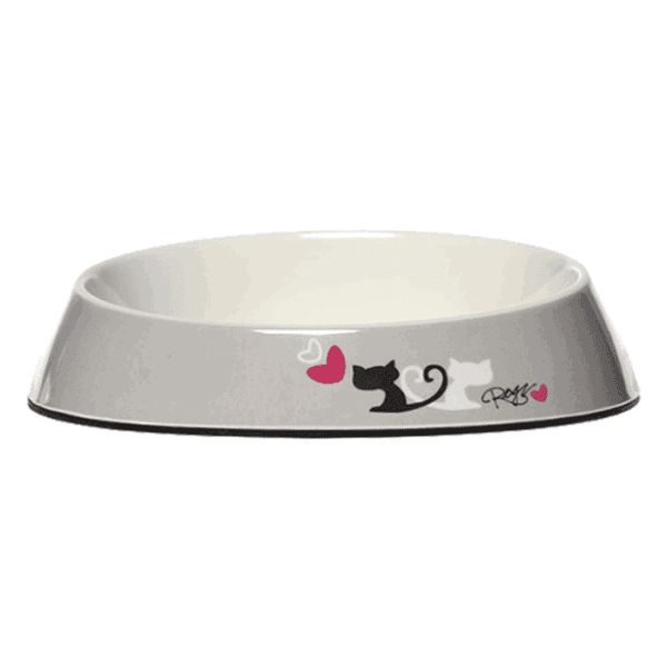 ROGZ Grey heart tails melamin posuda za mace 200ml 0