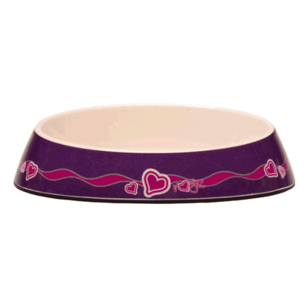 ROGZ Purple hearts melamin posuda za mace 200ml 0