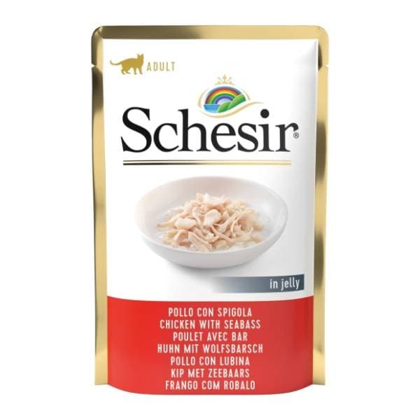 SCHESIR hrana za mačke žele piletina i brancin 85g 0