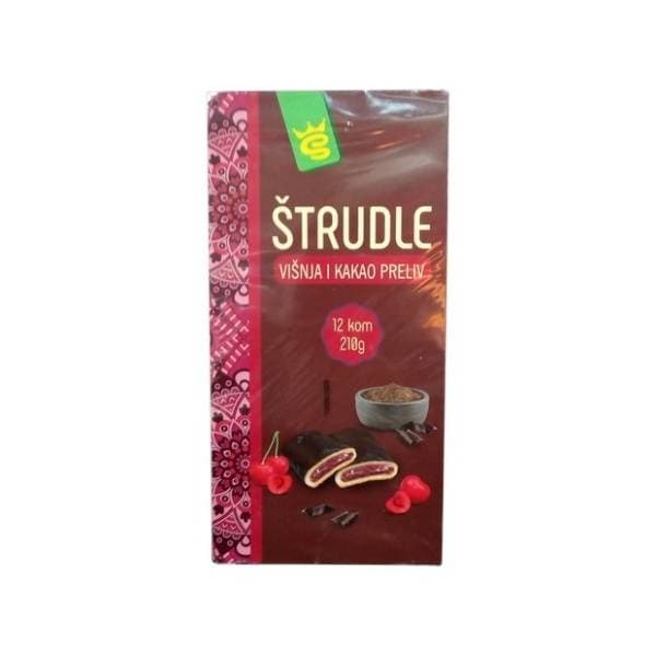 Štrudla SO TASTY višnje i kakao peliv 210g 0