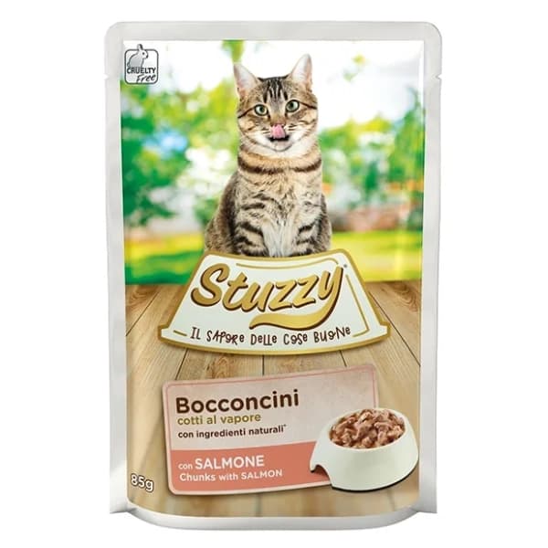 STUZZY Adult komadići mesa kuvani na pari losos 100g 0