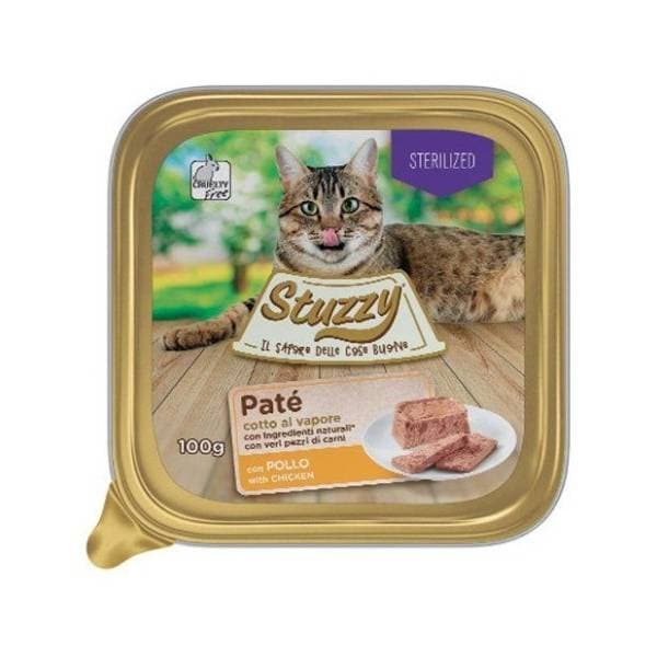 STUZZY Sterilised pašteta za mačke piletina 100g 0