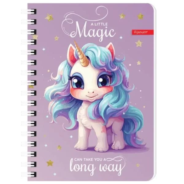 Sveska A6 dikto ILIJANUM spirala Unicorn 1kom 0