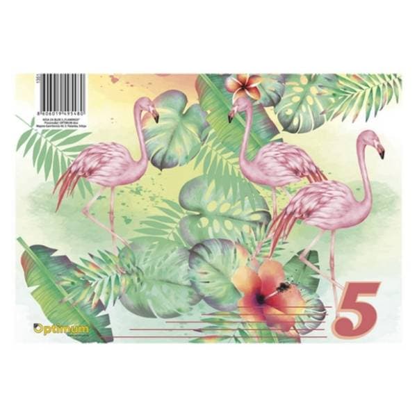 Torba za blok broj 5 OPTIMUM flamingosi 1kom 0