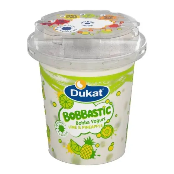 Voćni jogurt DUKAT Bobbastic limeta i ananas 300g 0