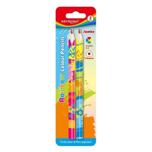 Drvene boje KEYROAD jumbo trouglaste 4 boje 2kom 0