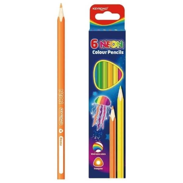 Drvene boje KEYROAD neon trouglaste 6kom 0
