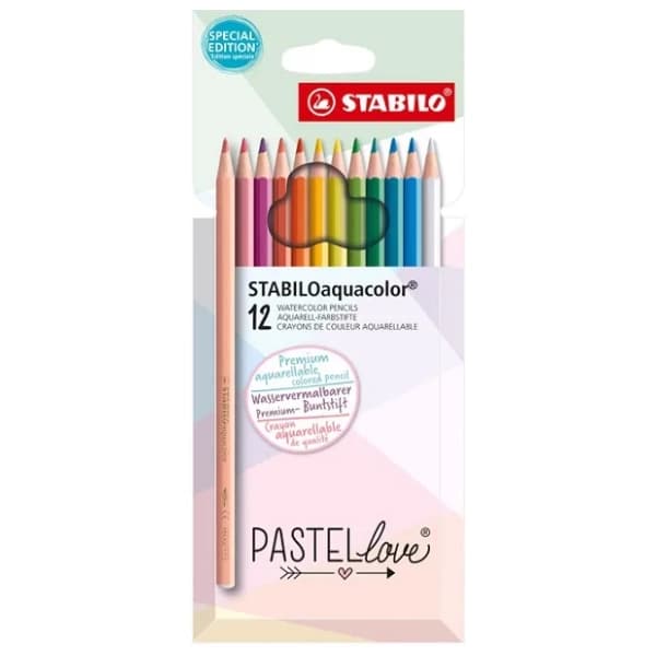 Drvene bojice STABILO akvarel pastel love 12kom 0