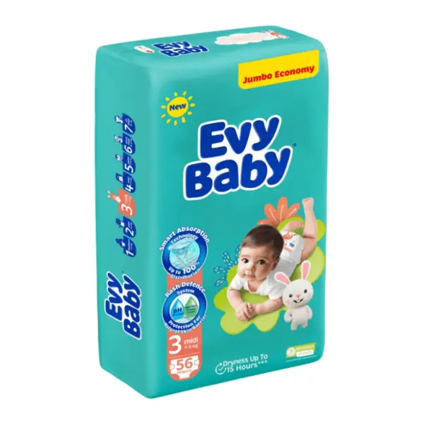 EVY BABY pelene jumbo 3 midi 56kom 0