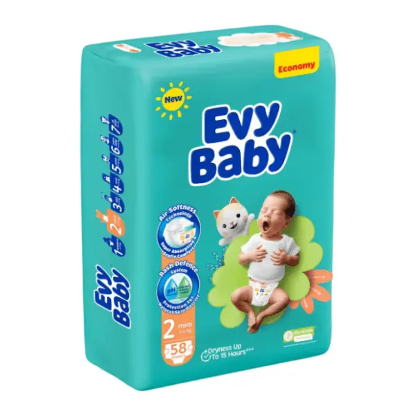 EVY BABY pelene twin 2 mini 58kom 0