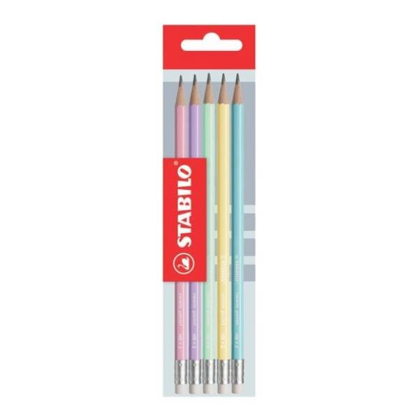 Grafitna olovka sa gumicom STABILO pastel 5kom 0