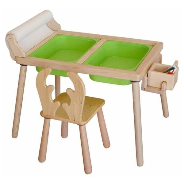 HANAH HOME Dečiji sto i stolica Roll and chair green 0