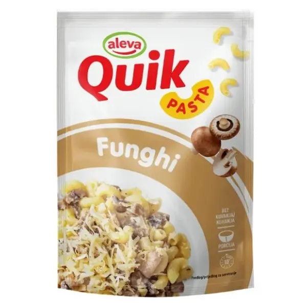 Instant pasta QUIK Aleva funghi 60g 0