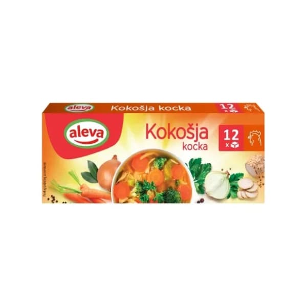 Kocka za supu ALEVA kokošija 120g 0