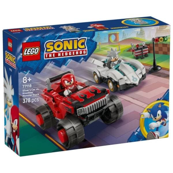 LEGO Sonic Silver automobil protiv Naklsa čudovišni kamion 77118 0