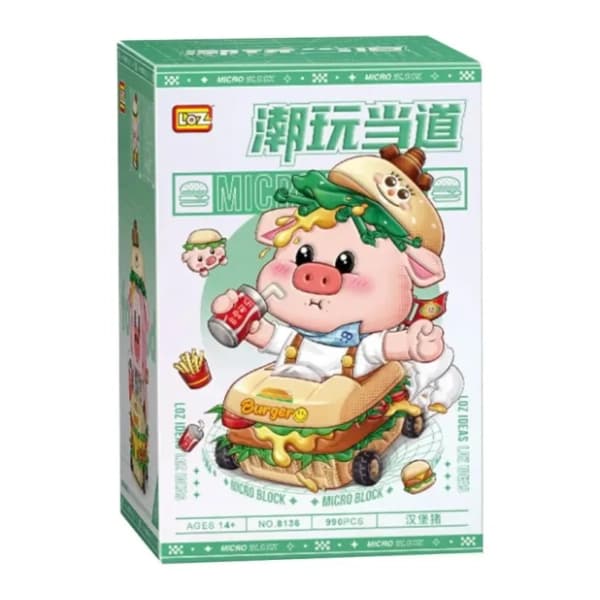 LOZ kocke Hamburger Pig 0