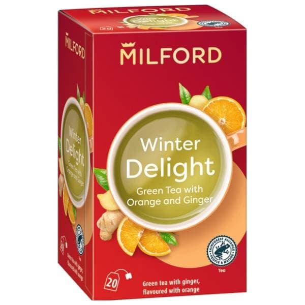 MILFORD zeleni čaj pomorandža i đumbir 20x1,75g 0