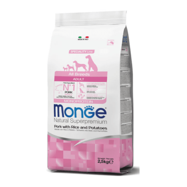 MONGE All Breeds adult hrana za pse svinjetina 2,5kg 0