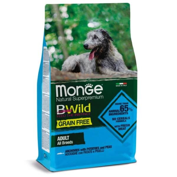 MONGE BWild adult grain free hrana za pse inćun 2,5kg 0