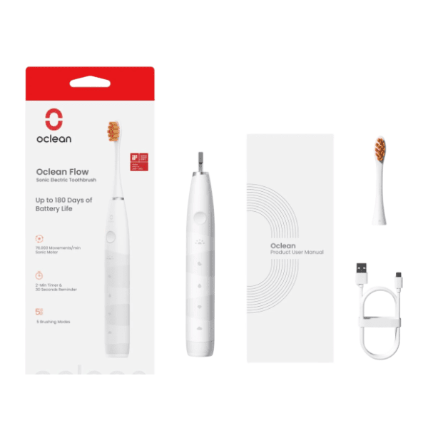 OCLEAN Flow 1877 električna četkica za zube bela 1