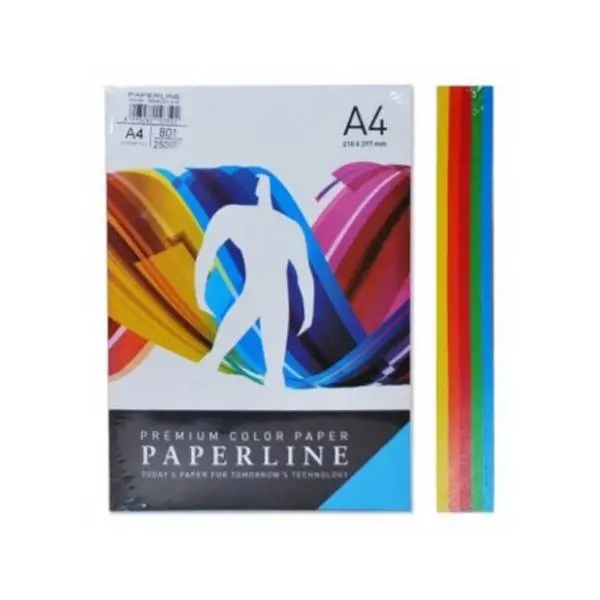 Papir fotokopir A4 PAPERLINE mix neon 80g 100 listova 0