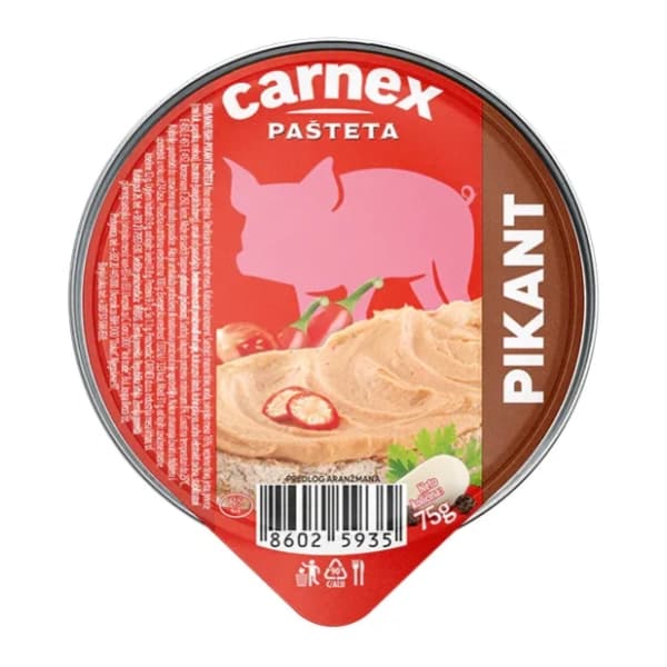 Pašteta CARNEX dimljena pileća prsa 75g 0