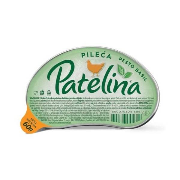 Pašteta PATELINA pileća pesto 60g 0