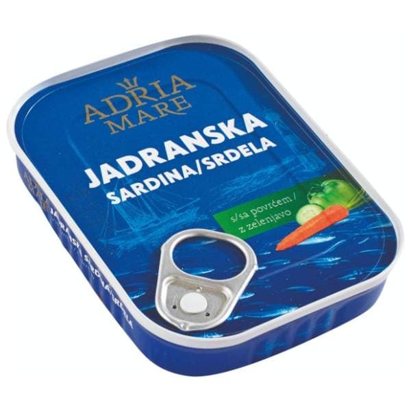 Sardina ADRIA MARE jadranska sa povrćem 105g 0