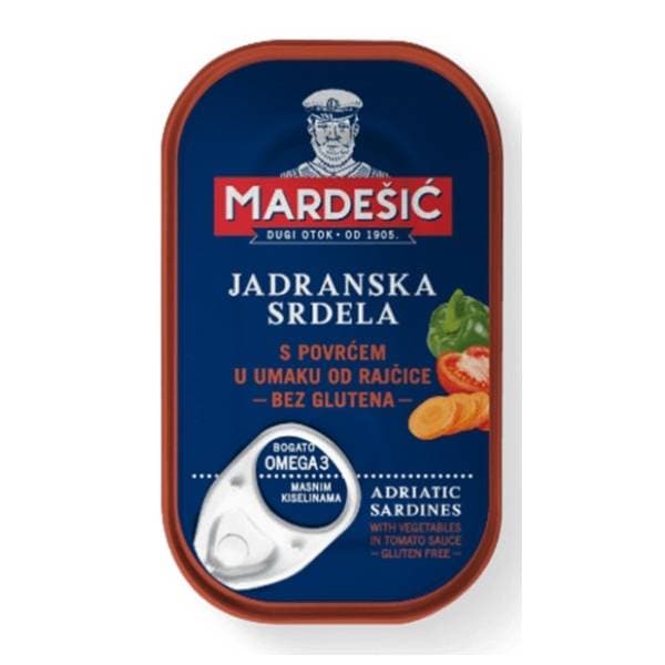 Sardina MARDEŠIĆ jadranska sa povrćem bez glutena 100g 0