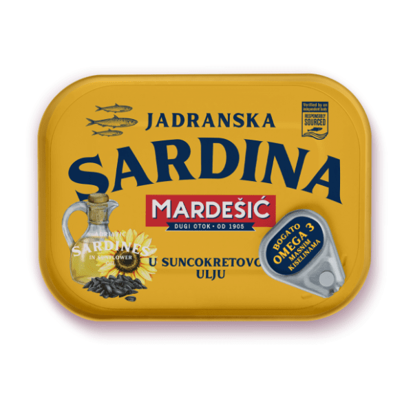 Sardina MARDEŠIĆ jadranska u suncokretovom ulju 100g 0