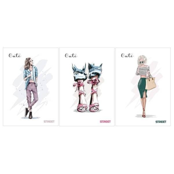 Sveska A4 karo STREET Cute 54lista 1kom 0