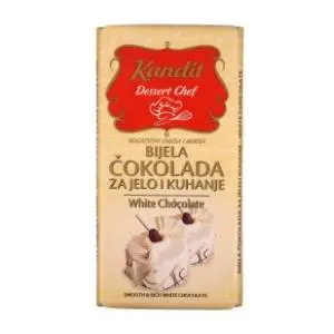 Čokolada KANDIT Dessert chef bela 200g slide slika