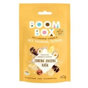 BOOM BOX ovsena kaša čokolada banana lešnik 60g slide slika