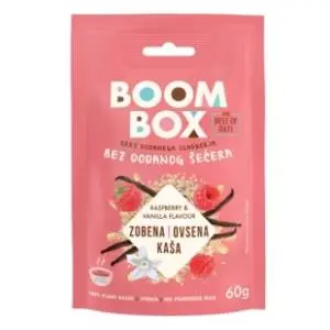 BOOM BOX ovsena kaša malina vanila 60g slide slika