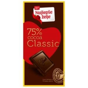 Čokolada ŠTARK Najlepše želje Crna 75g slide slika