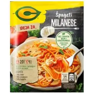 Dodatak C špageti milanese 45g slide slika