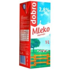 Dugotrajno mleko Dobro 2,8%mm 1l slide slika