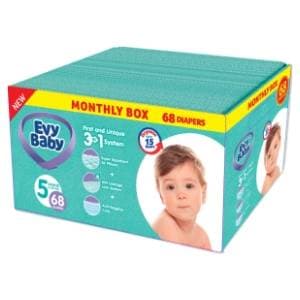 EVY BABY pelene box 3u1 sistem 5 junior 68kom slide slika