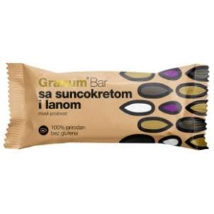 GRANUM Bar sa suncokretom i lanom 30g slide slika