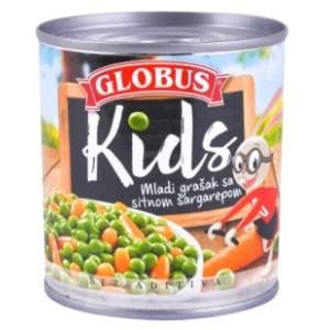 Grašak GLOBUS Kids sa šargarepom 150g slide slika