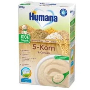 HUMANA organska bezmlečna kaša 5 žitarica 200g slide slika
