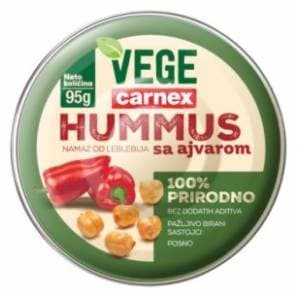Hummus CARNEX Vege ajvar 95g slide slika