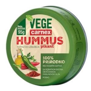 Hummus CARNEX Vege pikant 95g slide slika