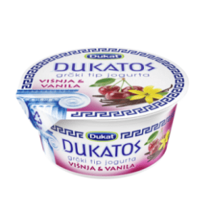 Jogurt DUKATOS višnja vanila 150g Dukat Somboled