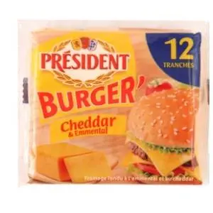 Lisnati sir PRESIDENT Burger 200g slide slika